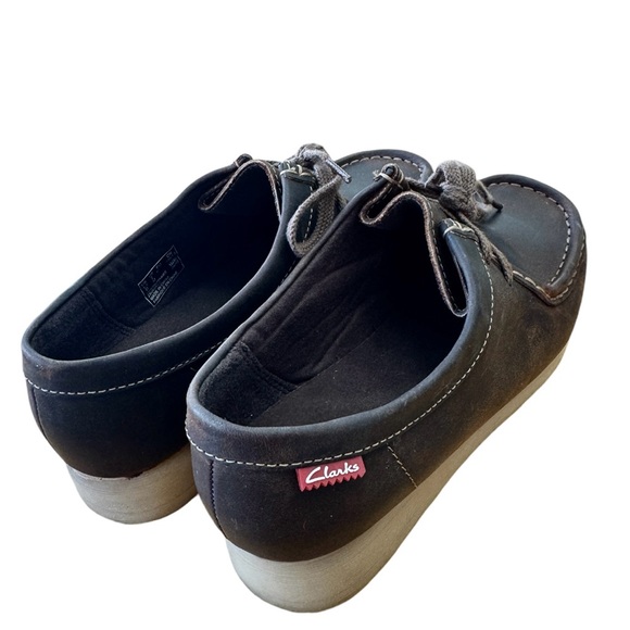 Clarks Brown Leather Women’s Wallabies Size 7M - Picture 7 of 7